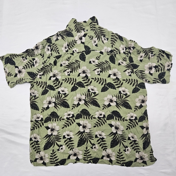 Puritan Mens Hawaiian Tropical Floral Pattern short sleeve button up shirt XL - Picture 6 of 7
